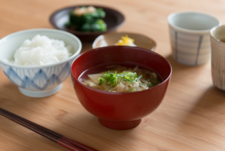 安比塗3.8寸汁椀 本朱