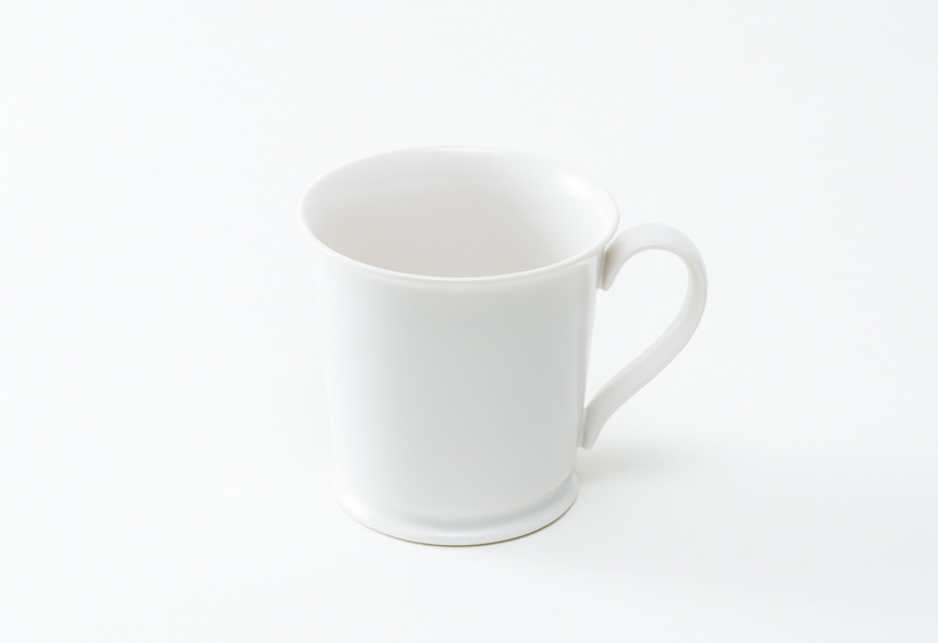 マグカップ小（白×白 ２個セット・ギフトBOX付）