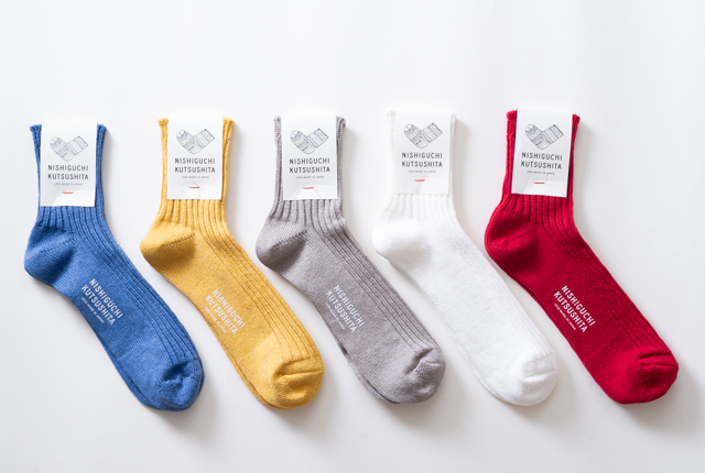 リネンリブソックス M