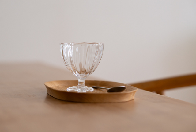 クリア脚付き酒杯