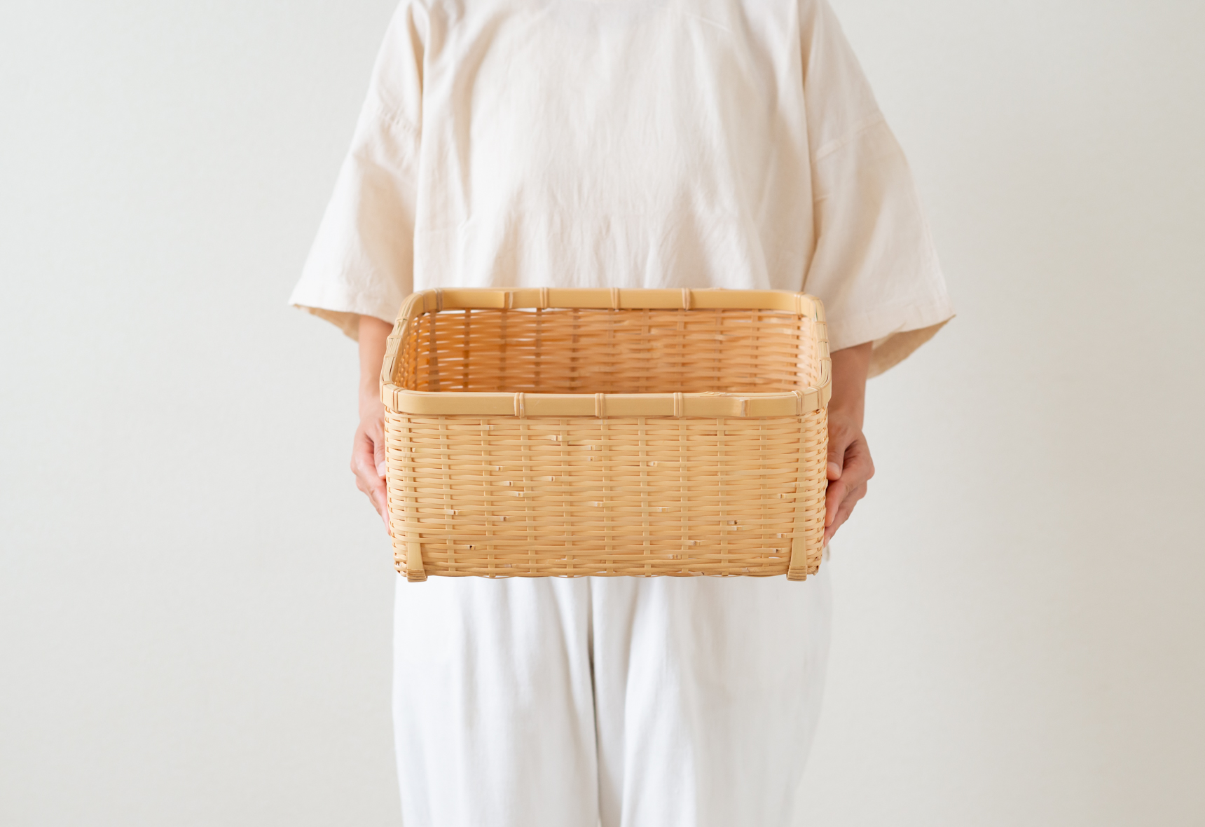 吉田竹物 別府竹細工 整理かご 収納かご 整理かご 深型・小(吉田竹物) | オンラインショップ | 生活購買店reed
